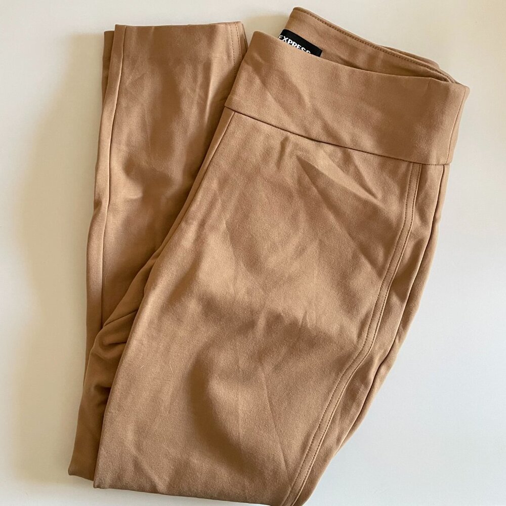 Express Womens Columnist High Rise Wide Waistband Ankle Pant